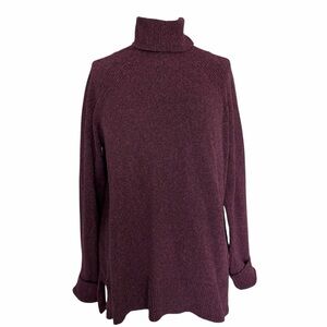TAHARI Plum Turtleneck Sweater Size L